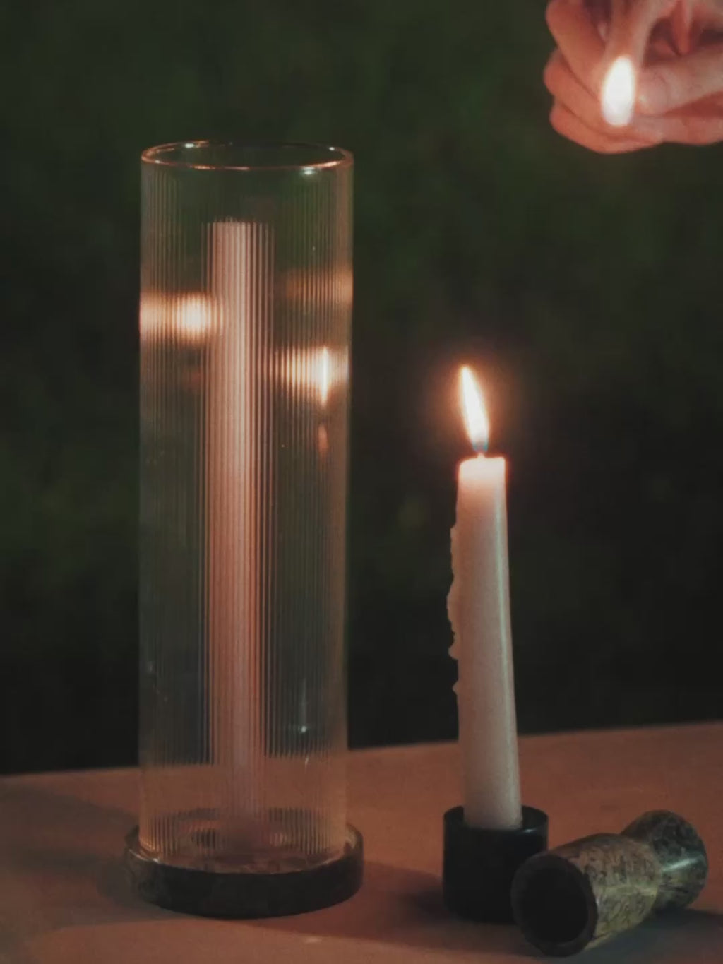 terra taper candle lantern