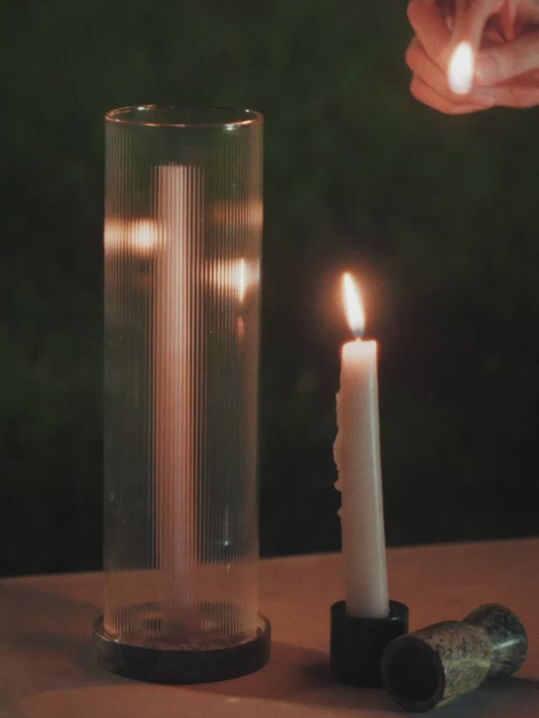 terra taper candle lantern